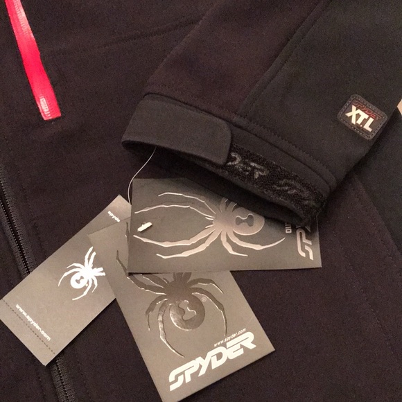 Spyder JACKSON SOFT SHELL Hooded Jacket - Black/Red - Picture 13 of 16